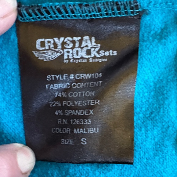 Y2K CRYSTAL ROCK (Ed Hardy) Graphic Rocker Flare SweatPants Drawstring Waist - S - Picture 4 of 10